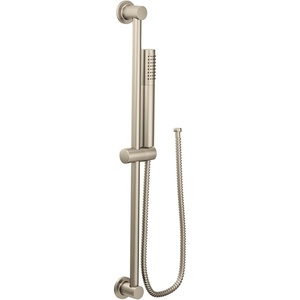 image:imageMoen Chrome Modern EcoPerformance Handshower Handheld Shower with 30Inch Slide Bar and 69Inch Metal Hose 3887EPBrushed Nickel