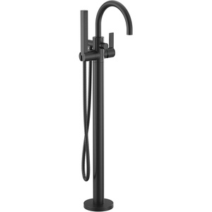 image:imageMoen Cia Brushed Gold One Handle Freestanding Floor Mount Tub Filler with Handshower 615BGMatte Black