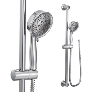 image:imageMoen EcoPerformance Chrome FourFunction Removable Handheld Showerhead with 69InchLong Hose and WallMounted Slide Bar 3667EPChrome