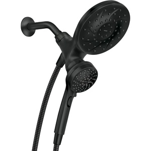image:imageMoen Engage Matte Black 25 GPM Handheld Showerhead and Rain Shower 2in1 Combo Featuring Magnetic Docking System and Metal Hose 26009BLMatte Black