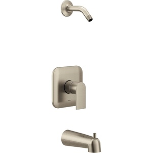 image:imageMoen Genta LX MCORE 2Series Shower Trim Kit with Handle Arm and Tub Spout Valve and Showerhead Required Chrome UT2473NHBrushed Nickel