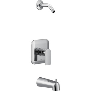 image:imageMoen Genta LX MCORE 2Series Shower Trim Kit with Handle Arm and Tub Spout Valve and Showerhead Required Chrome UT2473NHChrome