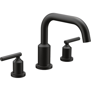 image:imageMoen Gibson TwoHandle Deck Mounted Modern Roman Tub Faucet Valve Required Matte Black T961BLMatte Black