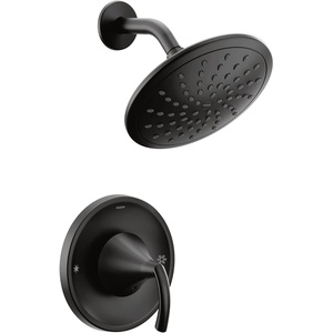 image:imageMoen Glyde Brushed Nickel Shower Only System with Rainshower Showerhead without Valve T2842EPBNMatte Black