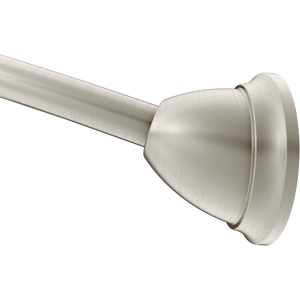 image:imageMoen MDN2170CH Magnetix 60inch Curved Adjustable Single Shower Curtain Rod ChromeBrushed Nickel