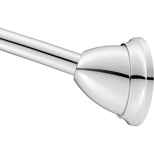 image:imageMoen MDN2170CH Magnetix 60inch Curved Adjustable Single Shower Curtain Rod ChromeChrome