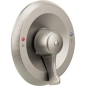 image:imageMoen MDura PosiTemp Shower Trim Kit Commercial 7Inch Classic Shower Valve Control Trim Kit Valve Required Sold Separately Brushed Nickel T8370CBN7Inch Shower Trim Kit