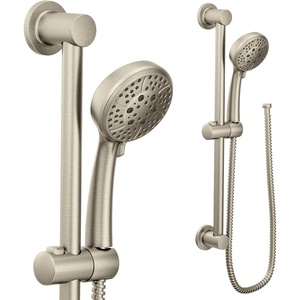 image:imageMoen Matte Black EcoPerformance 4Spray Pattern Detachable Handheld Showerhead with 69InchLong Hose and 30Inch Slide Bar 3669EPBLBrushed Nickel