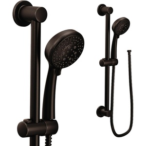 image:imageMoen Matte Black EcoPerformance 4Spray Pattern Detachable Handheld Showerhead with 69InchLong Hose and 30Inch Slide Bar 3669EPBLOil Rubbed Bronze