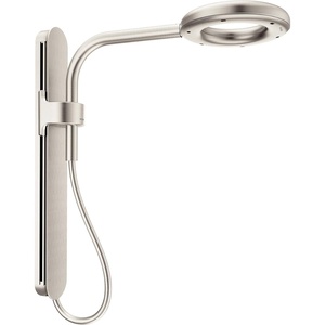 image:imageMoen N207R0BL Spa Shower Rainshower Matte BlackSpot Resist Brushed Nickel
