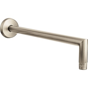 image:imageMoen S110BL ArrisPremium 14Inch Rainshower Straight Shower Arm and Flange for Overhead Shower head 212 Inch Square Matte BlackBrushed Nickel