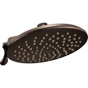 image:imageMoen S6320EPBN Velocity EcoPerformance TwoFunction Rain Shower Shower Head with Immersion Technology 8Inch Brushed NickelOil Rubbed Bronze