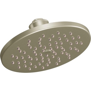 image:imageMoen S6360 8 SingleFunction Rainshower Showerhead with Immersion Technology at 25 GPM Flow Rate ChromeBrushed Nickel