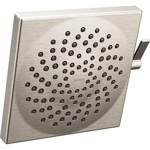 image:imageMoen S6364EPBG Velocity EcoPerformance 2Function Square Rainshower Shower Head Featuring Immersion Technology 85Inch Brushed GoldBrushed Nickel