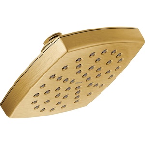 image:imageMoen S6365NL Voss 6 SingleFunction Rainshower Showerhead with Immersion Technology Polished NickelBrushed Gold
