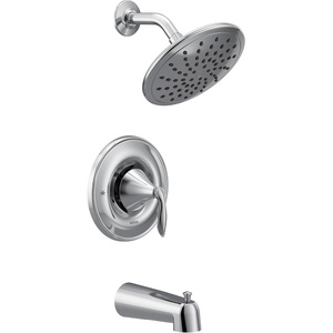 image:imageMoen T2233EP Eva Tub Shower System with Rainshower Showerhead without Valve ChromePack of 1