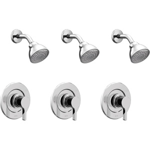 image:imageMoen T2662EP Vichy Bathroom Shower Only System without Valve ChromePack of 3