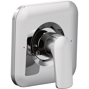 image:imageMoen T2811BL Rizon PosiTemp Pressure Balancing Modern Shower Trim Kit Valve Required Matte BlackChrome