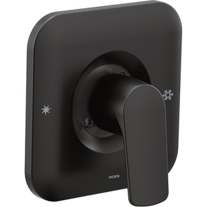 image:imageMoen T2811BL Rizon PosiTemp Pressure Balancing Modern Shower Trim Kit Valve Required Matte BlackMatte Black