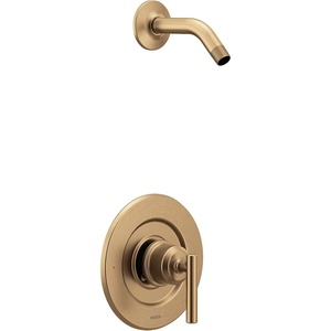 image:imageMoen T2902NH Gibson PosiTemp OneHandle Shower Only Trim Valve Without Showerhead ChromeBronzed Gold
