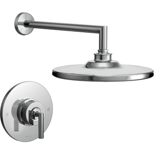 image:imageMoen TS22002EPBL Arris PosiTemp Pressure Balancing Modern Shower Trim Kit with 10Inch EcoPerformance Rainshower Valve Required Matte BlackChrome
