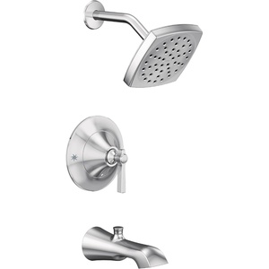 image:imageMoen TS2913EPBN Flara PosiTemp Pressure Balancing EcoPerformance Tub and Shower Trim Kit Valve Required Brushed NickelChrome