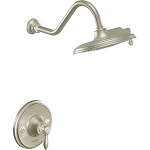 image:imageMoen TS32102NL Weymouth PosiTemp Shower Trim Kit Valve Required including 9Inch 2Spray EcoPerformance Rainshower Polished NickelBrushed Nickel