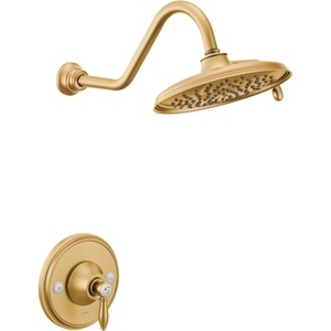 image:imageMoen TS32102NL Weymouth PosiTemp Shower Trim Kit Valve Required including 9Inch 2Spray Rainshower Polished NickelBrushed Gold