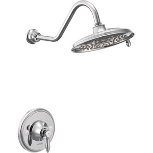 image:imageMoen TS32102NL Weymouth PosiTemp Shower Trim Kit Valve Required including 9Inch 2Spray Rainshower Polished NickelChrome