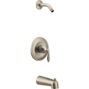 image:imageMoen UT2133NHBN Eva Collection MCORE 3Series 1Handle Tub and Shower Trim Kit Valve Required Brushed NickelBrushed Nickel
