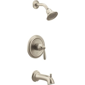 image:imageMoen UT2153EP Brantford MCORE 2Series 1Handle Tub and Shower Trim Kit Valve Required ChromeBrushed Nickel