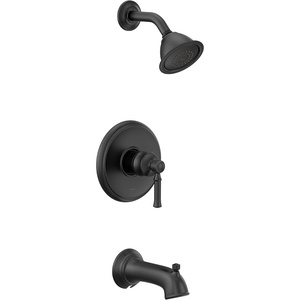 image:imageMoen UT2183EP Dartmoor MCORE 2Series 1Handle Tub and Shower Trim Kit Valve Required ChromeMatte Black