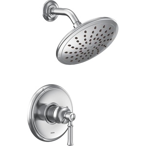 image:imageMoen UT2282EPBL Dartmoor MCORE 2Series 1Handle Shower Trim Kit with 8Inch Rainshower Valve Required Matte BlackChrome