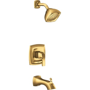 image:imageMoen UT2693EP Voss Collection MCORE 2Series 1Handle Tub and Shower Trim Kit Valve Required ChromeBrushed Gold