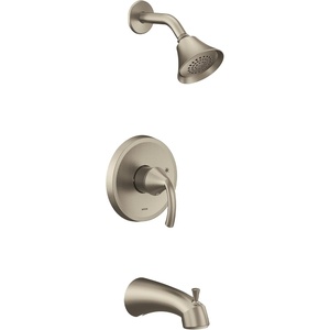 image:imageMoen UT2743EP Glyde MCORE 2Series 1Handle Tub and Shower Trim Kit Valve Required ChromeBrushed Nickel