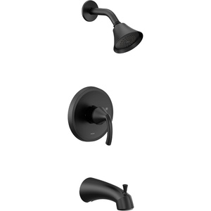 image:imageMoen UT2743EP Glyde MCORE 2Series 1Handle Tub and Shower Trim Kit Valve Required ChromeMatte Black