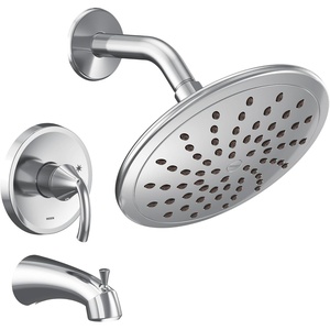image:imageMoen UT2843EPBN Glyde MCORE 2Series 1Handle Tub and Shower Trim Kit Valve Required Brushed NickelChrome
