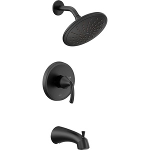 image:imageMoen UT2843EPBN Glyde MCORE 2Series 1Handle Tub and Shower Trim Kit Valve Required Brushed NickelMatte Black