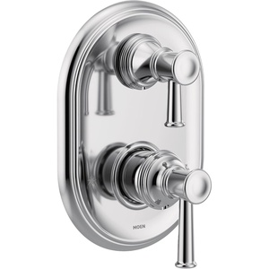 image:imageMoen UT3322 Belfield MCORE 3Series 2Handle Shower Trim with Integrated Transfer Valve Valve Required ChromeChrome