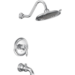 image:imageMoen UTS232104EPBN Weymouth MCORE 2Series 1Handle Tub and Shower Trim Kit Valve Required Brushed NickelChrome