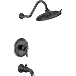 image:imageMoen UTS232104EPBN Weymouth MCORE 2Series 1Handle Tub and Shower Trim Kit Valve Required Brushed NickelMatte Black