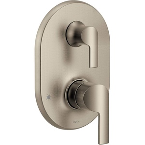 image:imageMoen UTS2611BL Doux MCORE 3Series 2Handle Shower Trim with Integrated Transfer Valve Valve Required Matte BlackBrushed Nickel