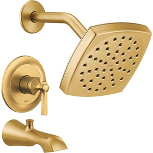 image:imageMoen UTS2913EPBG Flara MCORE 2Series 1Handle Tub and Shower Trim Kit Valve Required Brushed GoldBrushed Gold