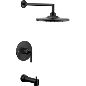 image:imageMoen UTS32003EPBL Arris MCORE 3Series 1Handle EcoPerformance Tub and Shower Trim Kit Valve Required Matte BlackMatte Black