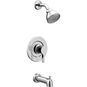 image:imageMoen Vichy Chrome Bathroom Tub Shower Faucet System without Valve T2663EP1
