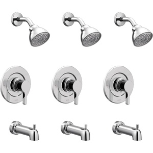 image:imageMoen Vichy Chrome Bathroom Tub Shower Faucet System without Valve T2663EP3