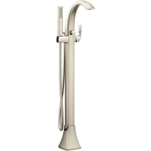 image:imageMoen Voss Brushed Gold OneHandle Freestanding Floor Mount Tub Filler with Handshower 695BGBrushed Nickel