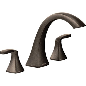 image:imageMoen Voss Chrome TwoHandle Deck Mount Roman Tub Faucet Trim Kit Valve Required T693Bronze