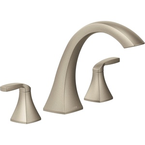 image:imageMoen Voss Chrome TwoHandle Deck Mount Roman Tub Faucet Trim Kit Valve Required T693Nickel