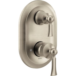 image:imageMoen Wynford Brushed Nickel MCORE 3Series 2Handle Shower Trim with Transfer Valve Double Handle for Bathtub Valve Required UT5500BNBrushed Nickel